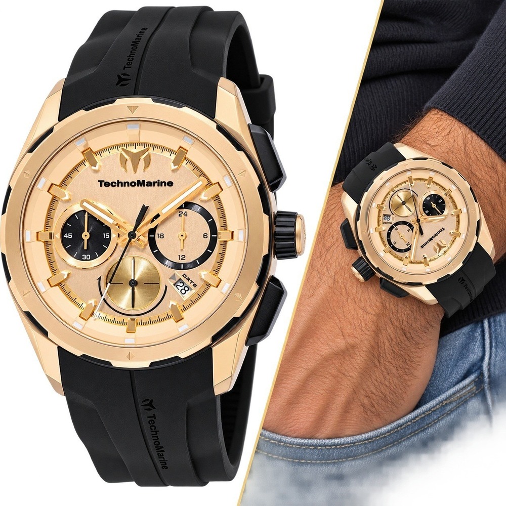 NEW TechnoMarine Ocean Nomad Men's Watch 43mm Black TM-318105  Box Included